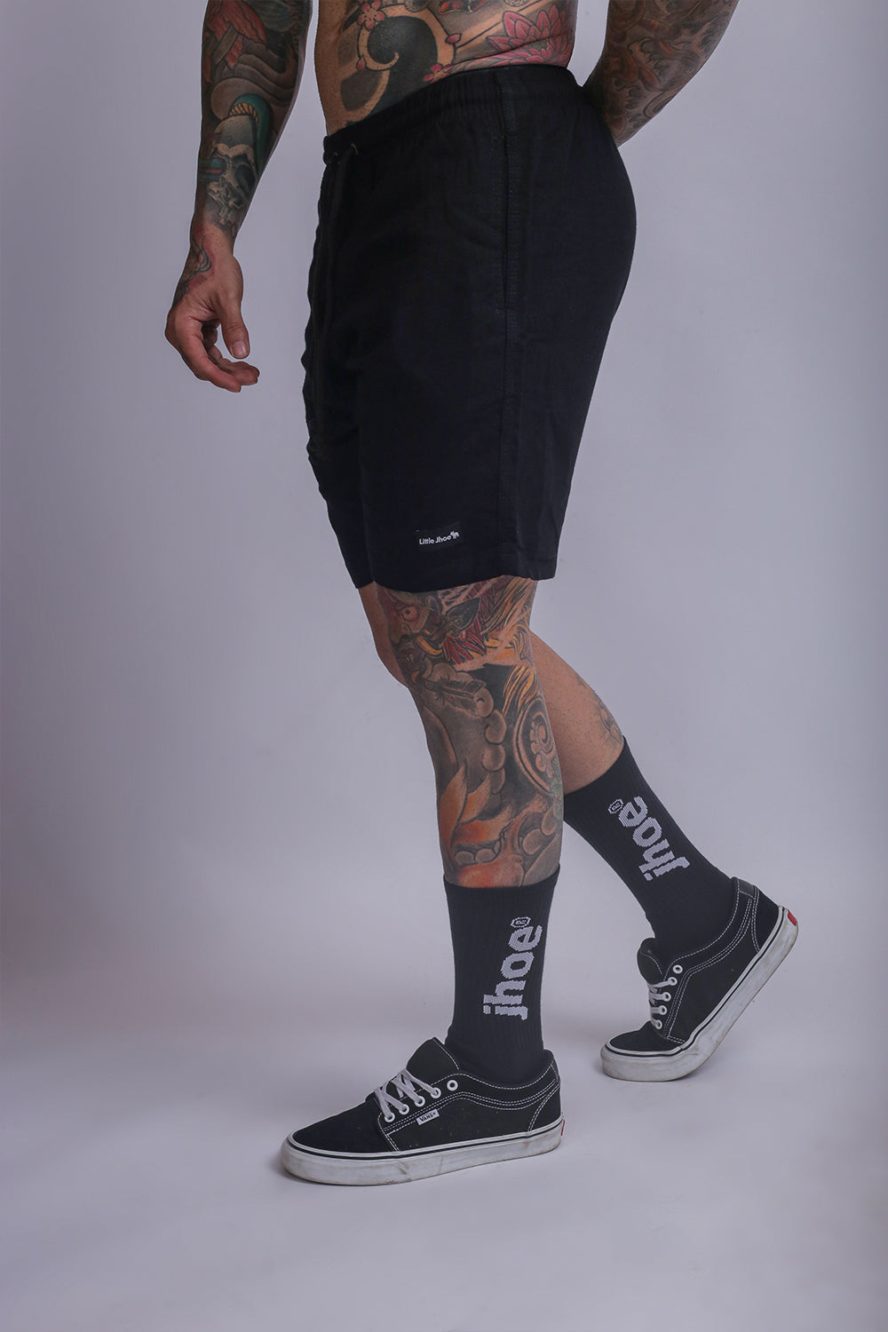 Short Linho Little Jhoe Black