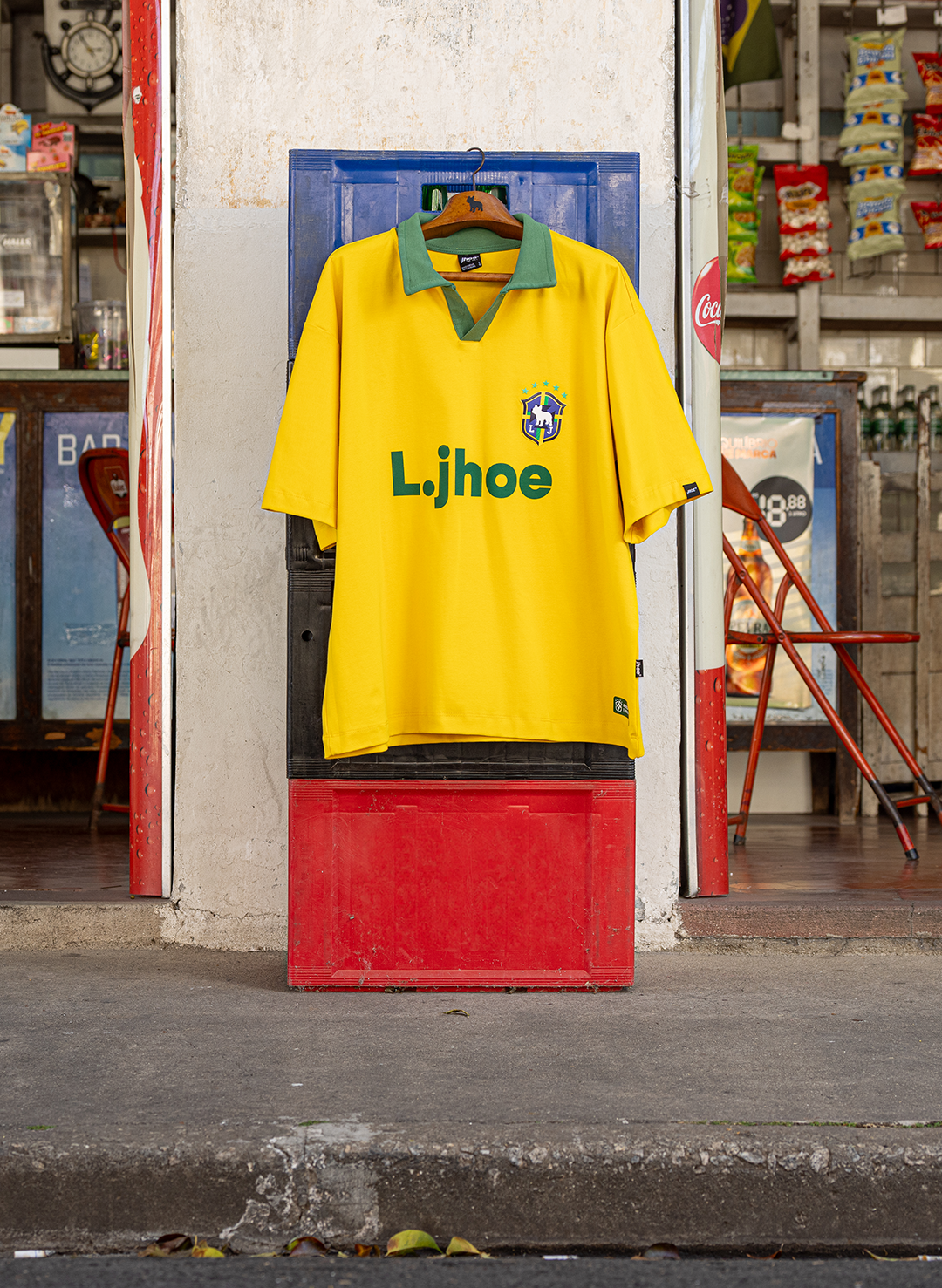 Little Jhoe Vai Brasil Oversized Canarinho