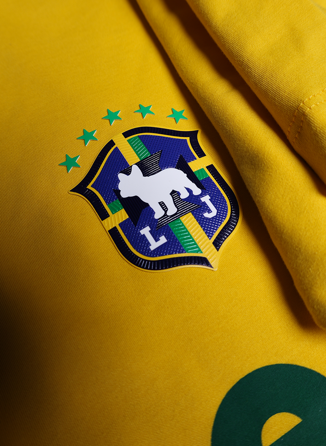Little Jhoe Vai Brasil Oversized Canarinho