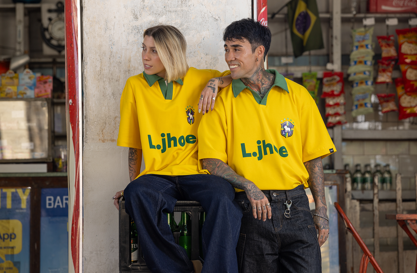 Little Jhoe Vai Brasil Oversized Canarinho