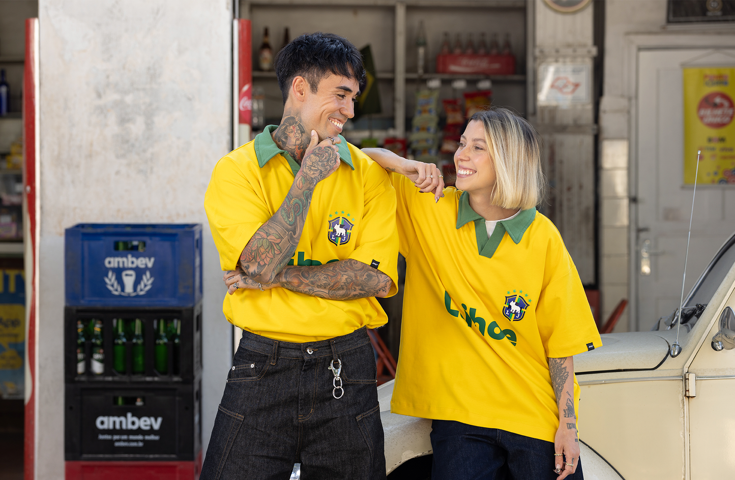 Little Jhoe Vai Brasil Oversized Canarinho