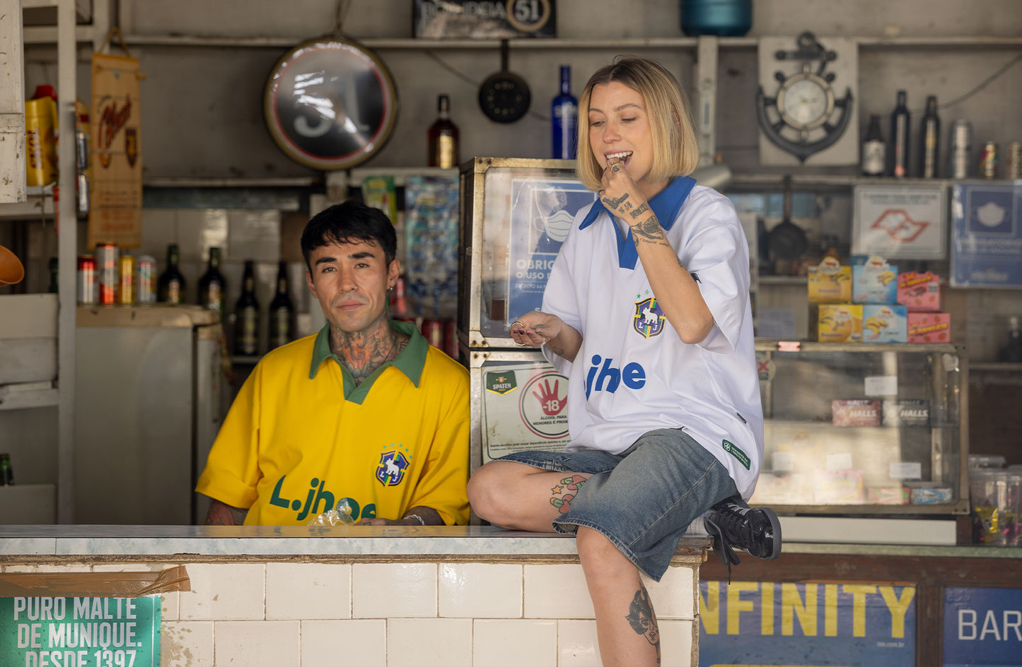 Little Jhoe Vai Brasil Oversized Blue Print