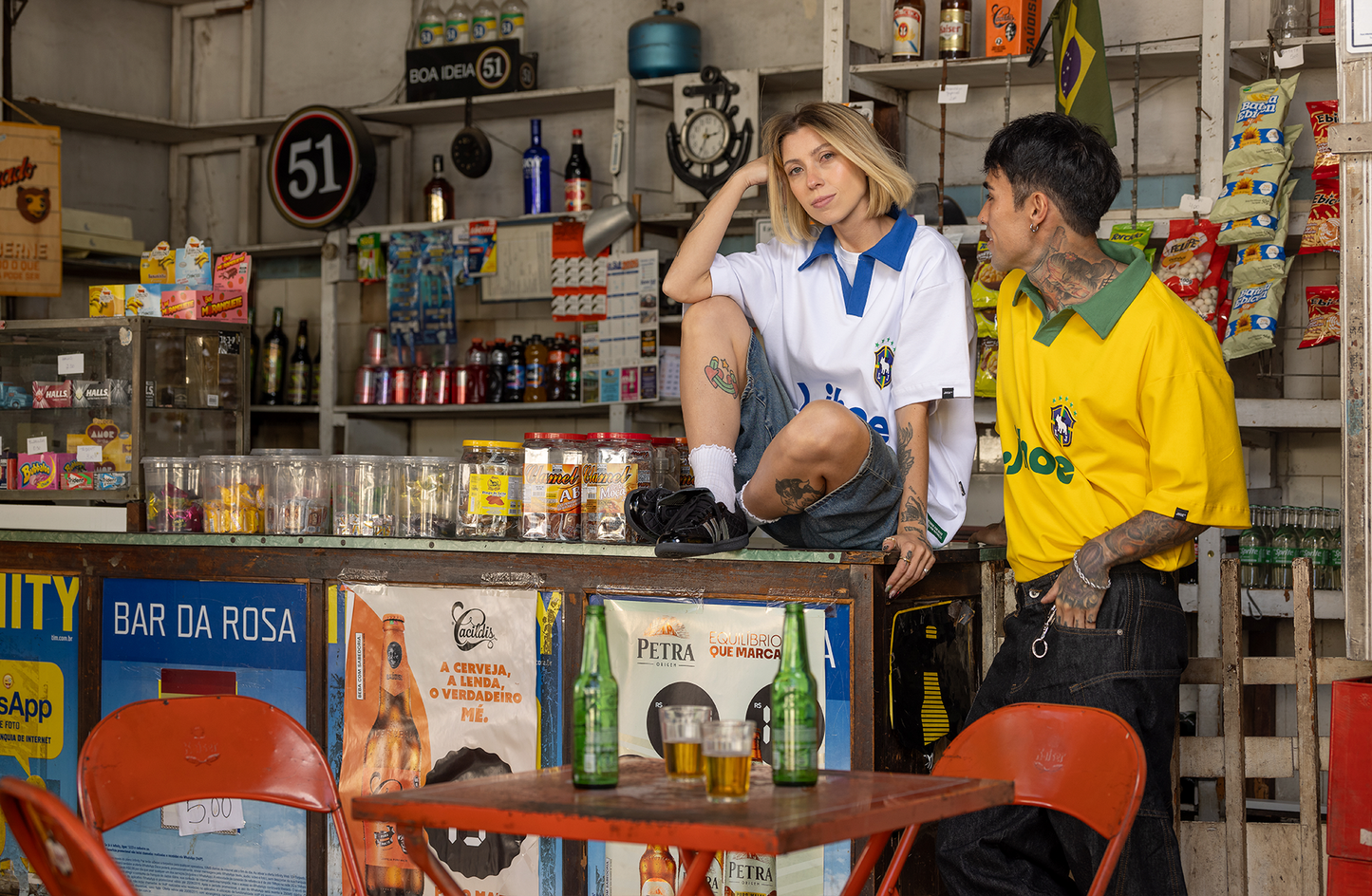 Little Jhoe Vai Brasil Oversized Blue Print