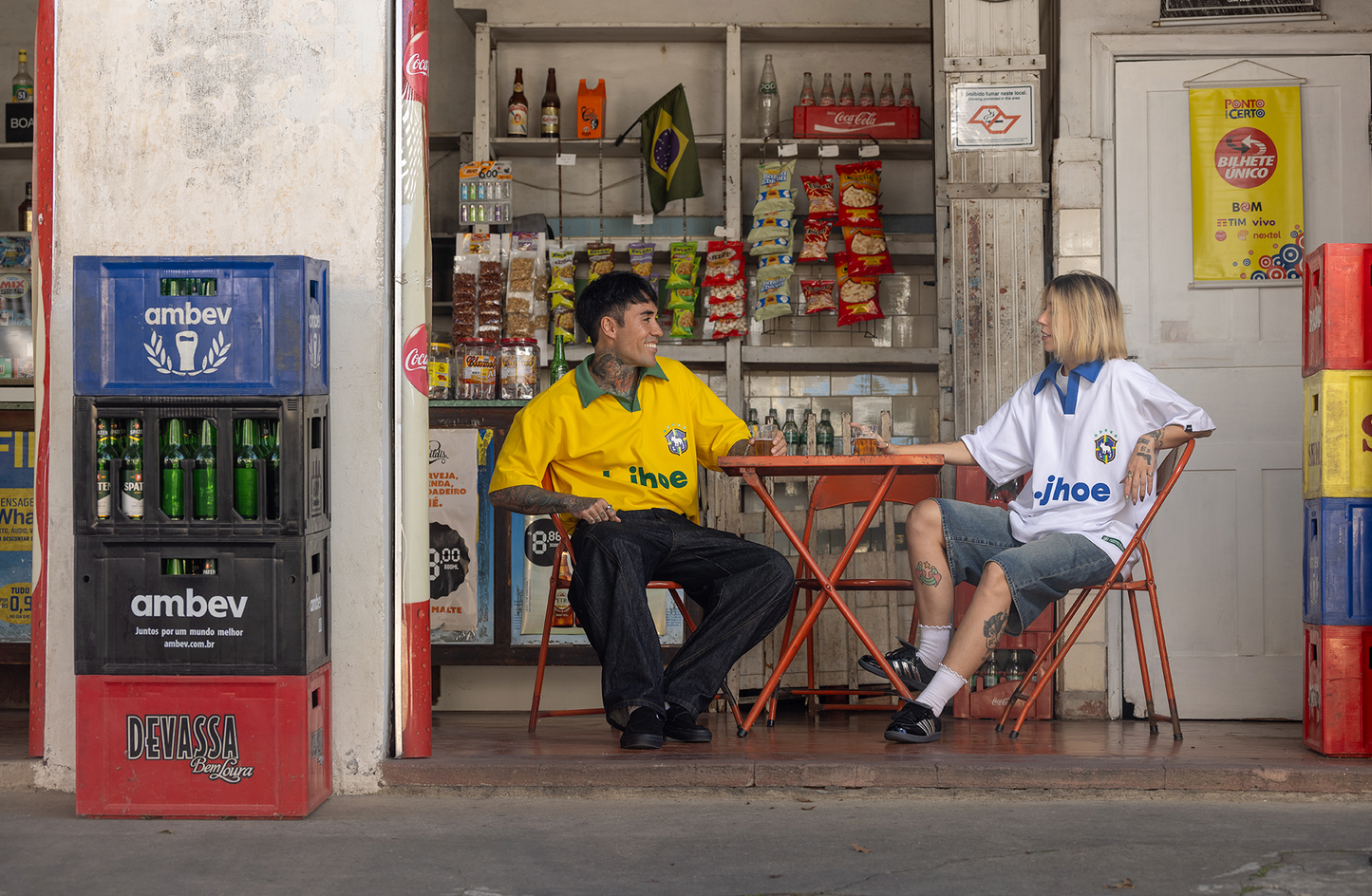 Little Jhoe Vai Brasil Oversized Blue Print